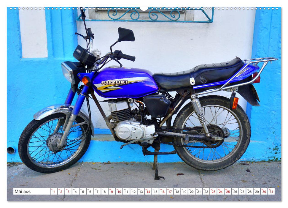 Made in Japan - Motorrad-Legende Suzuki in Kuba (CALVENDO Wandkalender 2026)