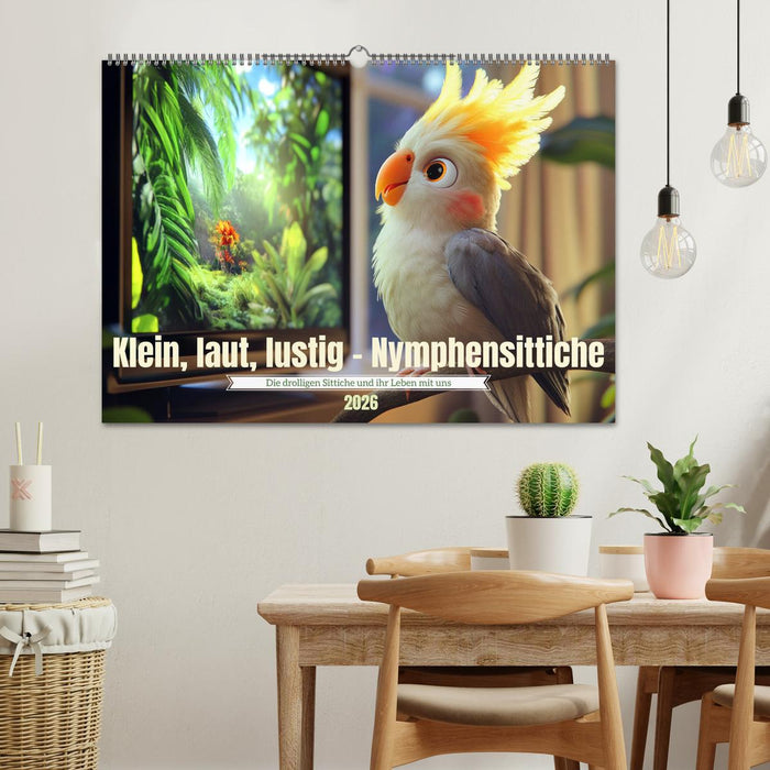 Klein, laut, lustig - Nymphensittiche (CALVENDO Wandkalender 2026)