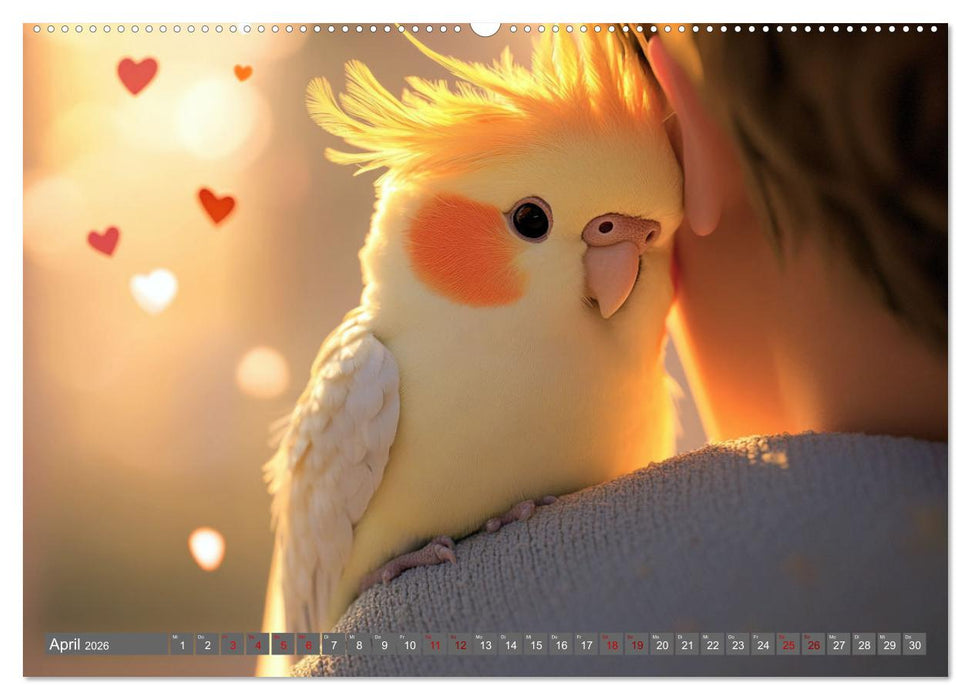 Klein, laut, lustig - Nymphensittiche (CALVENDO Wandkalender 2026)