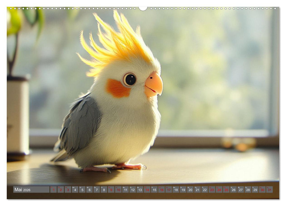 Klein, laut, lustig - Nymphensittiche (CALVENDO Wandkalender 2026)