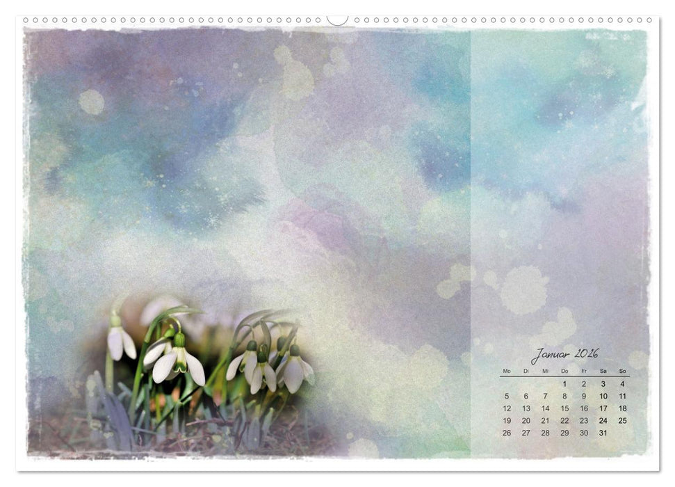 Blüte trifft auf Aquarell (CALVENDO Wandkalender 2026)