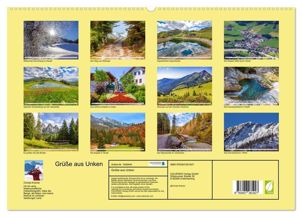 Grüße aus Unken (CALVENDO Premium Wandkalender 2026)