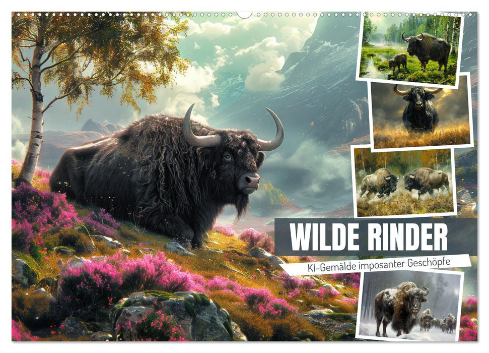 Wilde Rinder (CALVENDO Wandkalender 2026)