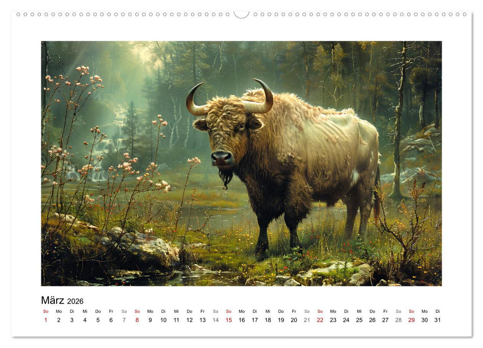 Wilde Rinder (CALVENDO Wandkalender 2026)