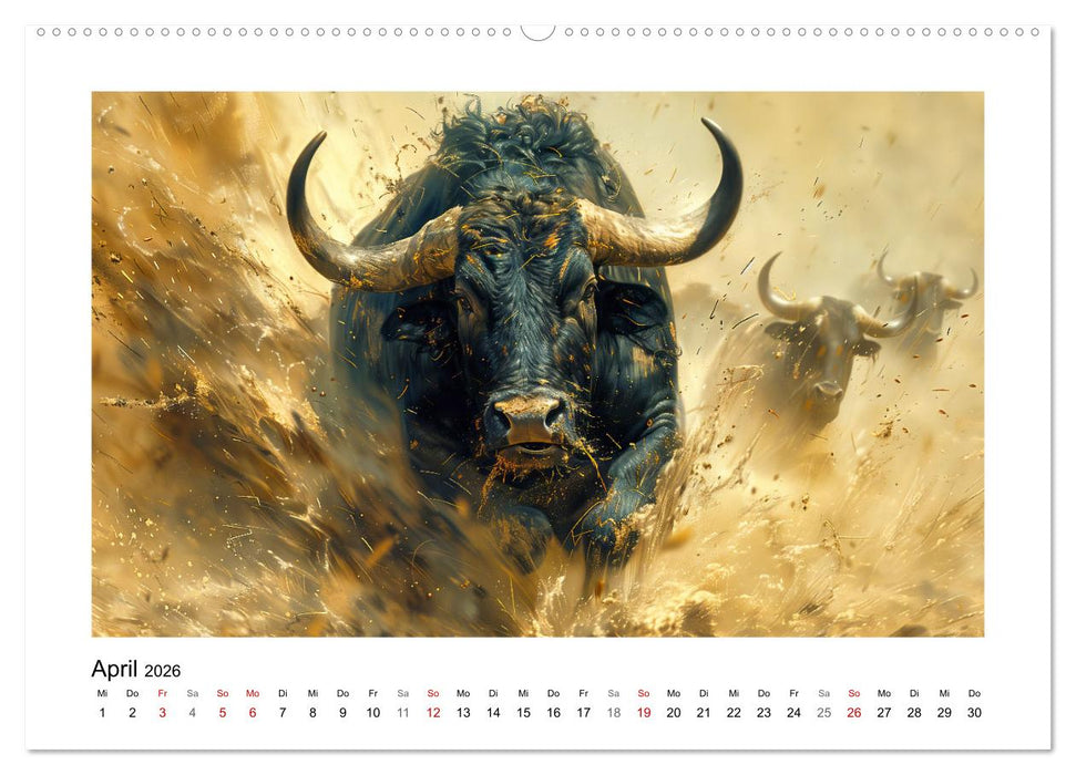 Wilde Rinder (CALVENDO Wandkalender 2026)