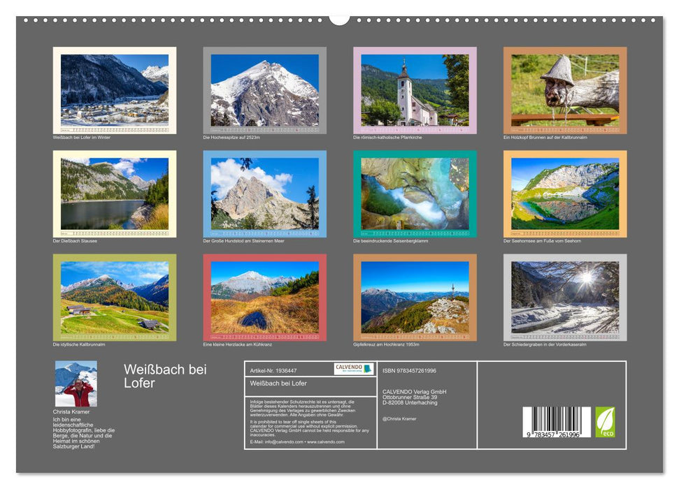Weißbach bei Lofer (CALVENDO Premium Wandkalender 2026)