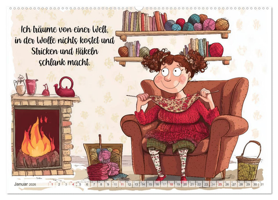 Wollfieber (CALVENDO Premium Wandkalender 2026)