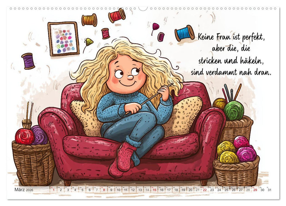 Wollfieber (CALVENDO Premium Wandkalender 2026)