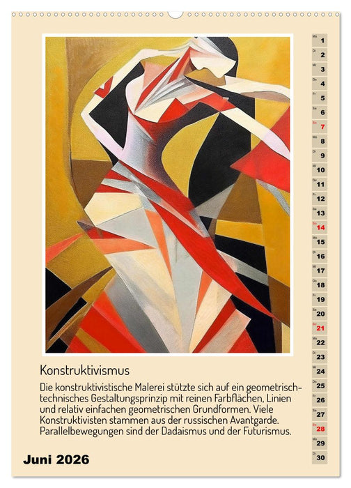 Kunststile der Moderne in Darstellungen von Frauen (CALVENDO Premium Wandkalender 2026)