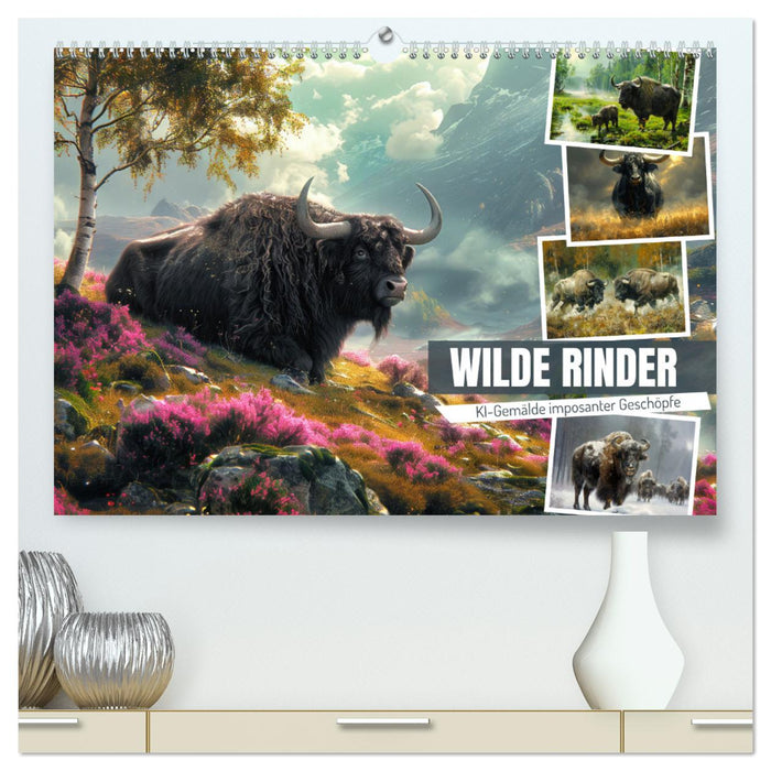 Wilde Rinder (CALVENDO Premium Wandkalender 2026)