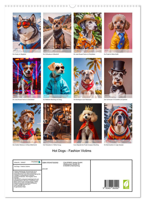 Hot Dogs - Fashion Victims (CALVENDO Premium Wandkalender 2026)