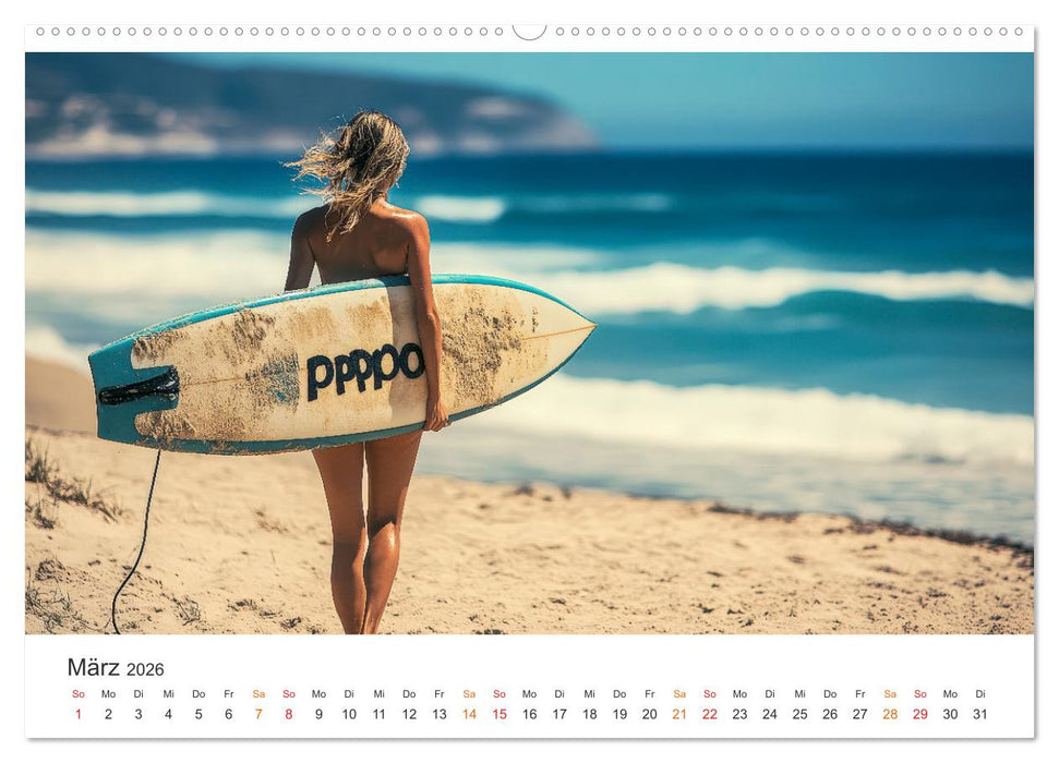 Surfen - Ride the Wave (CALVENDO Wandkalender 2026)