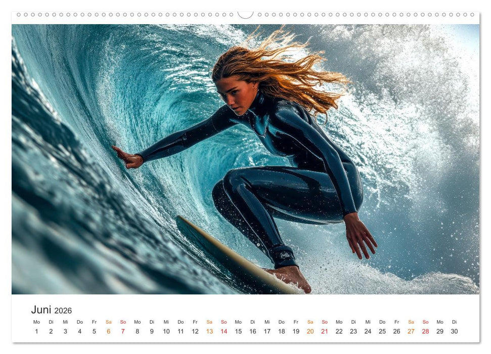 Surfen - Ride the Wave (CALVENDO Premium Wandkalender 2026)