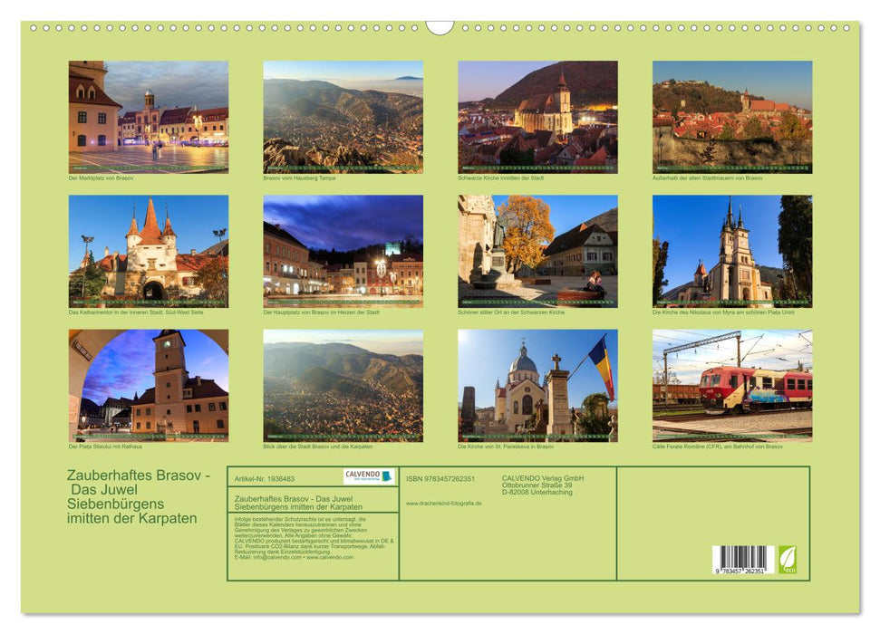 Zauberhaftes Brasov - Das Juwel Siebenbürgens imitten der Karpaten (CALVENDO Wandkalender 2026)