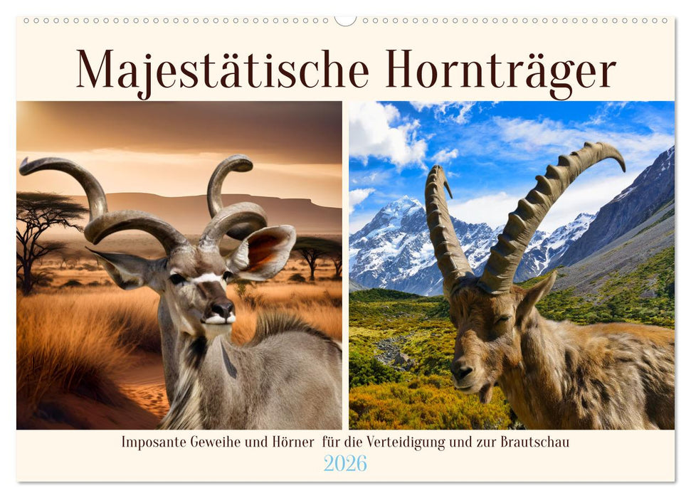 Majestätische Hornträger (CALVENDO Wandkalender 2026)