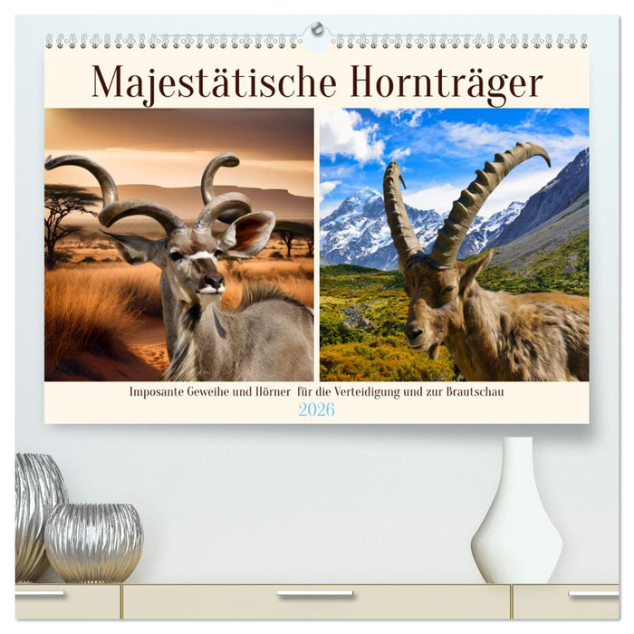 Majestätische Hornträger (CALVENDO Premium Wandkalender 2026)