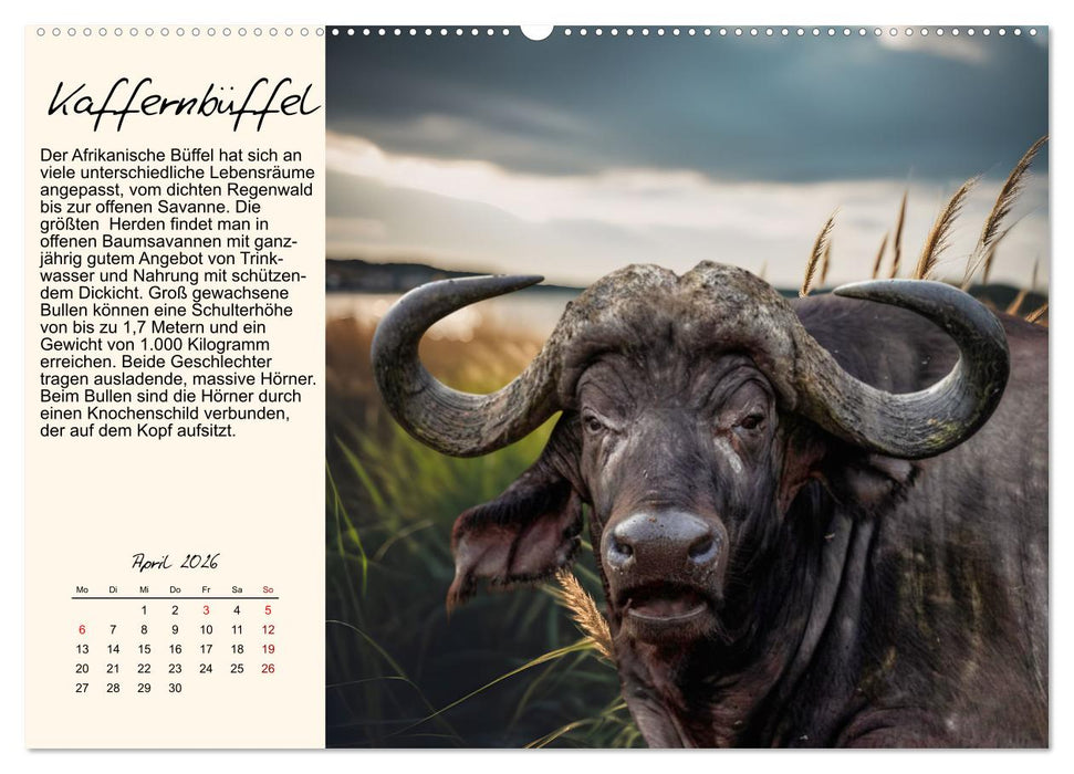 Majestätische Hornträger (CALVENDO Premium Wandkalender 2026)