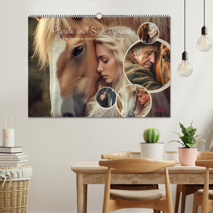 Pferde und Seelensprüche (CALVENDO Wandkalender 2026)
