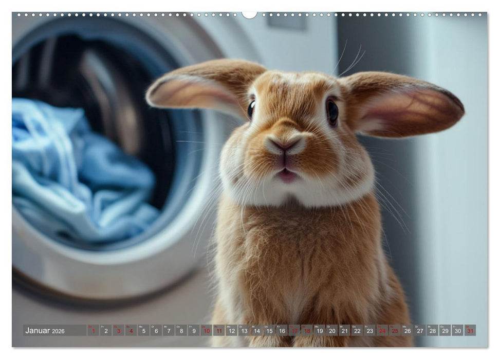 Kuschelige Sofa-Kaninchen (CALVENDO Premium Wandkalender 2026)