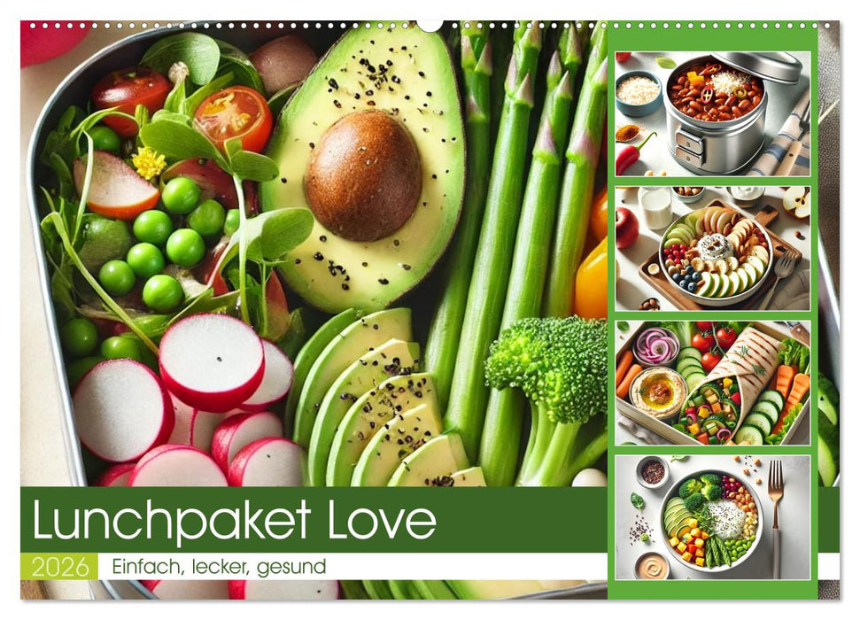Lunchpaket Love - Einfach, lecker, gesund (CALVENDO Wandkalender 2026)