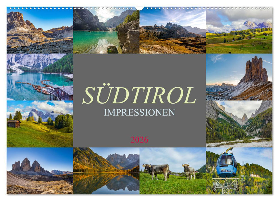 Südtirol Impressionen (CALVENDO Wandkalender 2026)