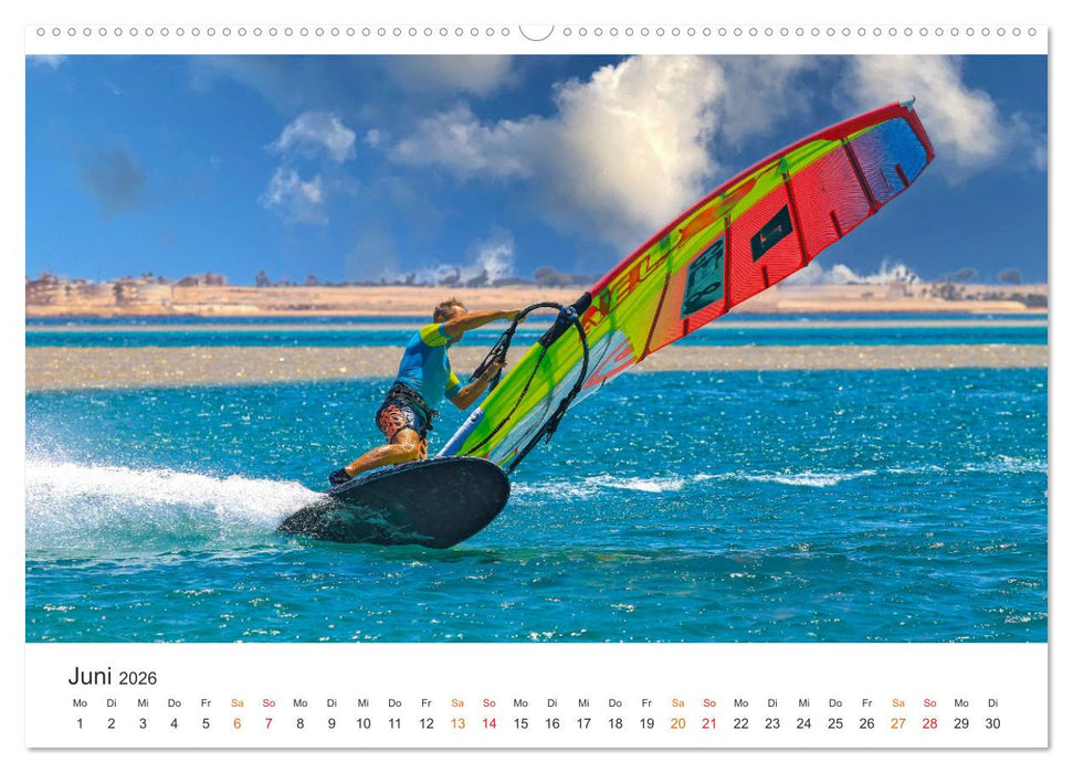 Windsurfen - endlose Wellen (CALVENDO Premium Wandkalender 2026)