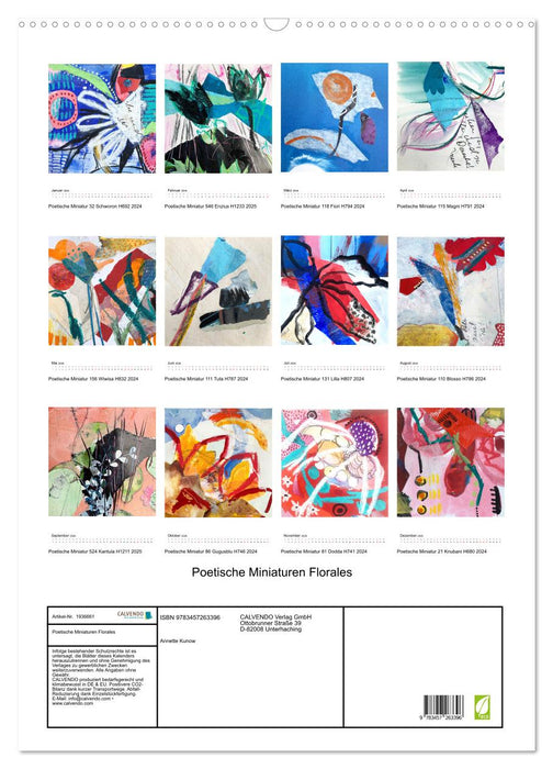 Poetische Miniaturen Florales (CALVENDO Wandkalender 2026)
