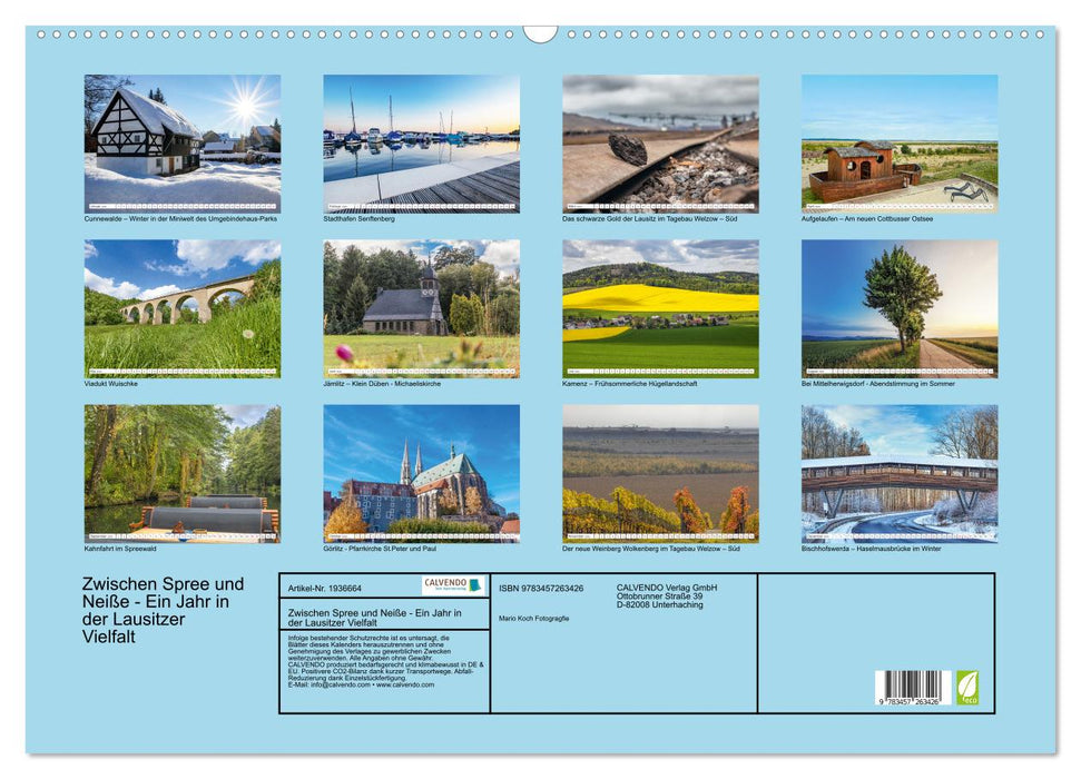 Zwischen Spree und Neiße - Ein Jahr in der Lausitzer Vielfalt (CALVENDO Wandkalender 2026)