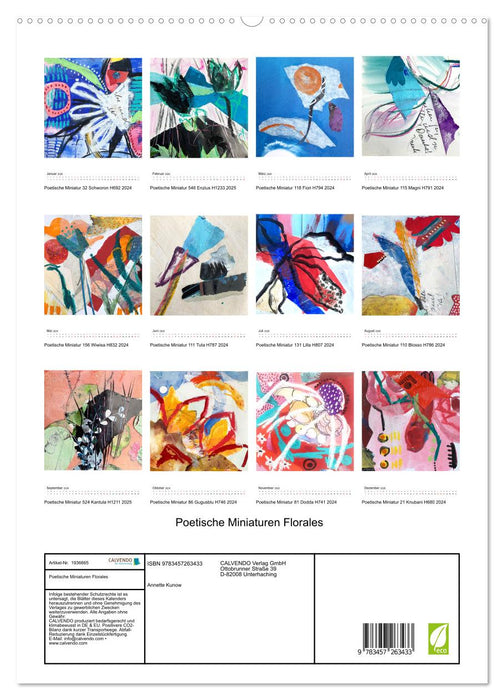 Poetische Miniaturen Florales (CALVENDO Premium Wandkalender 2026)