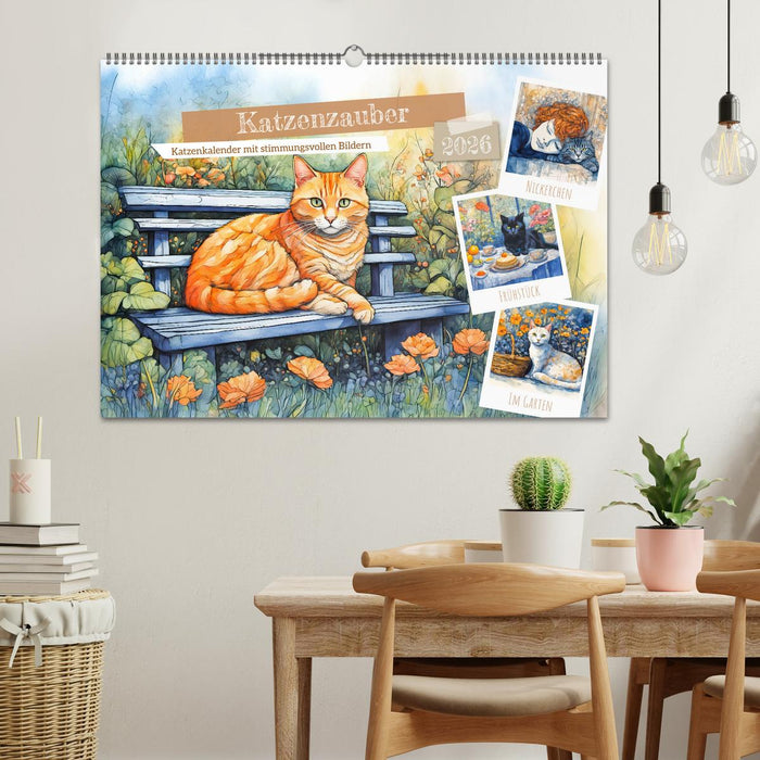 Katzenzauber - Katzenkalender mit stimmungsvollen Bildern (CALVENDO Wandkalender 2026)