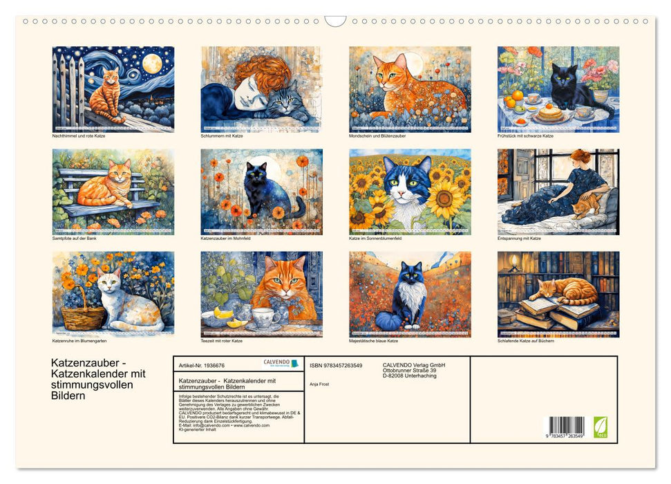 Katzenzauber - Katzenkalender mit stimmungsvollen Bildern (CALVENDO Wandkalender 2026)