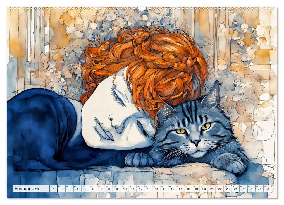 Katzenzauber - Katzenkalender mit stimmungsvollen Bildern (CALVENDO Wandkalender 2026)