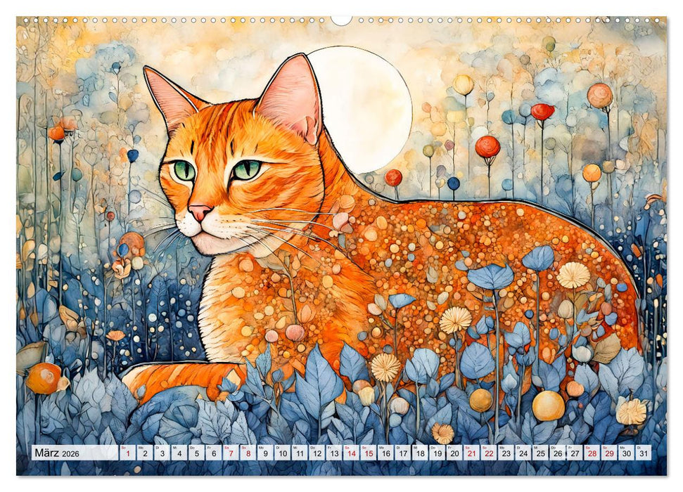 Katzenzauber - Katzenkalender mit stimmungsvollen Bildern (CALVENDO Wandkalender 2026)