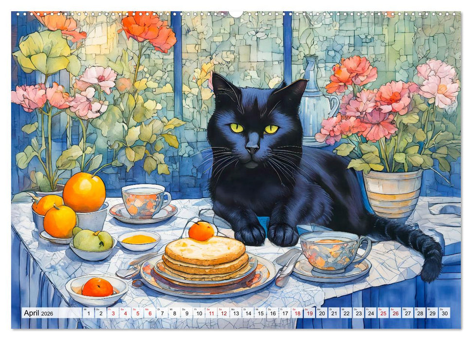 Katzenzauber - Katzenkalender mit stimmungsvollen Bildern (CALVENDO Premium Wandkalender 2026)