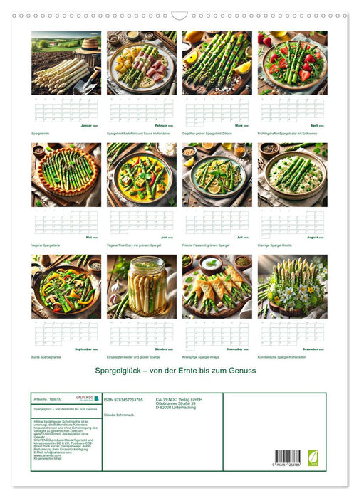Spargelglück – von der Ernte bis zum Genuss (CALVENDO Wandkalender 2026)