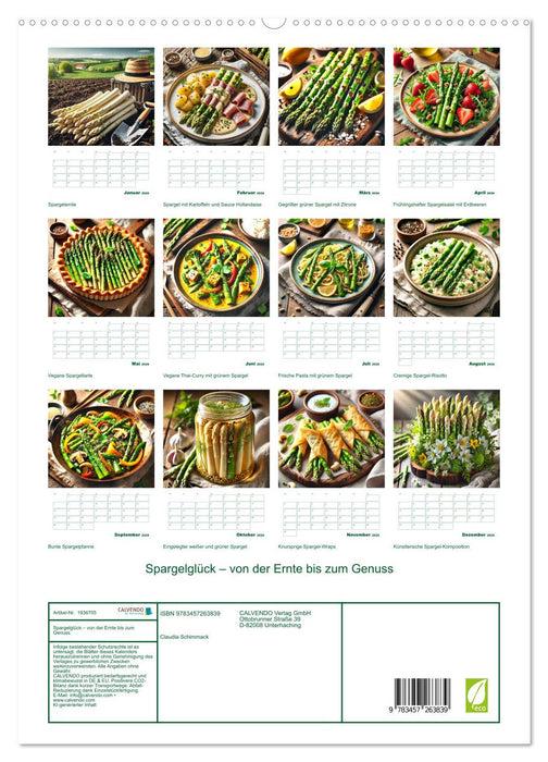 Spargelglück – von der Ernte bis zum Genuss (CALVENDO Premium Wandkalender 2026)