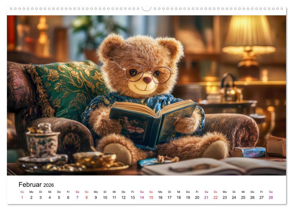 Teddys Welt - Bärenstark durchs Jahr (CALVENDO Premium Wandkalender 2026)