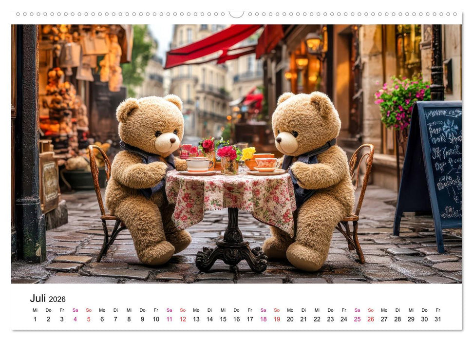Teddys Welt - Bärenstark durchs Jahr (CALVENDO Premium Wandkalender 2026)