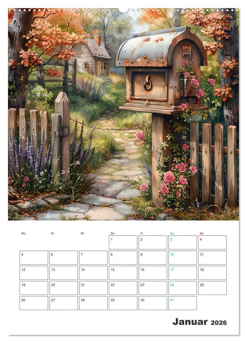Zeitreise - Der vintage Briekasten Kalender (CALVENDO Premium Wandkalender 2026)