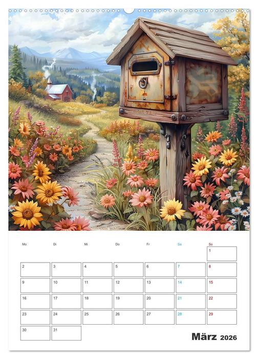 Zeitreise - Der vintage Briekasten Kalender (CALVENDO Premium Wandkalender 2026)