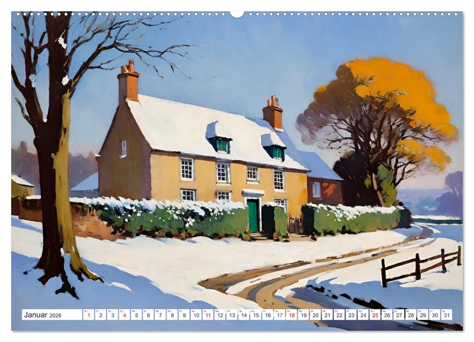 Englische Cottages (CALVENDO Premium Wandkalender 2026)