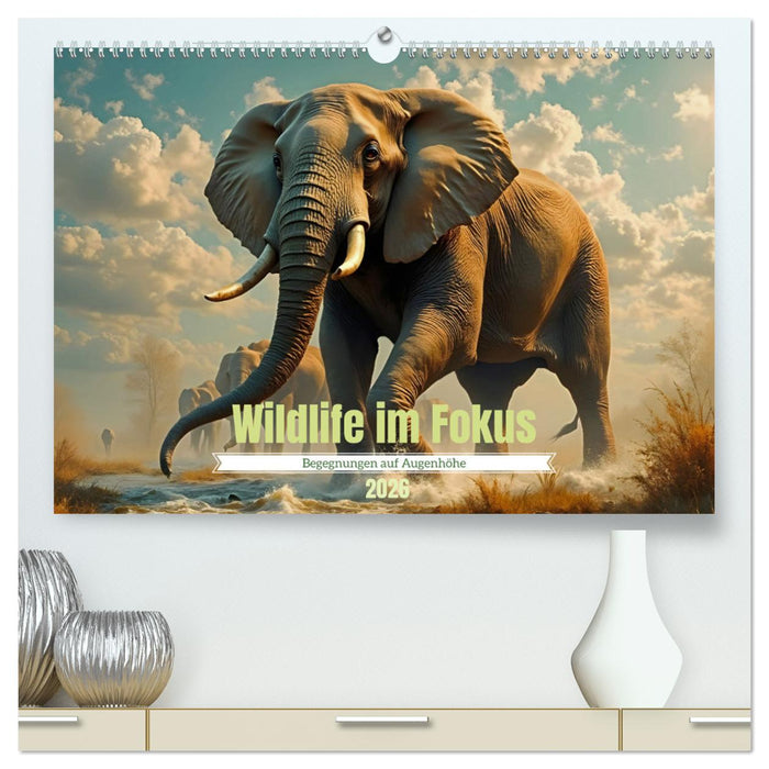 Wildlife im Fokus - Begegnungen auf Augenhöhe (CALVENDO Premium Wandkalender 2026)
