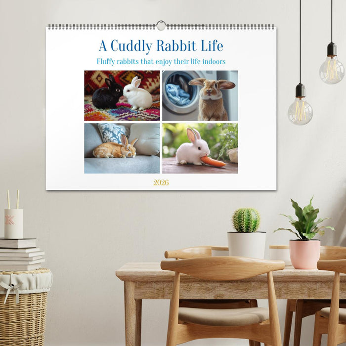 A Cuddly Rabbit Life (CALVENDO Monthly Calendar 2026)