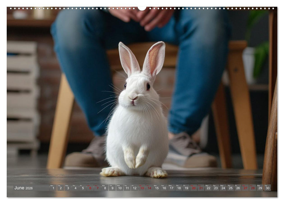 A Cuddly Rabbit Life (CALVENDO Monthly Calendar 2026)