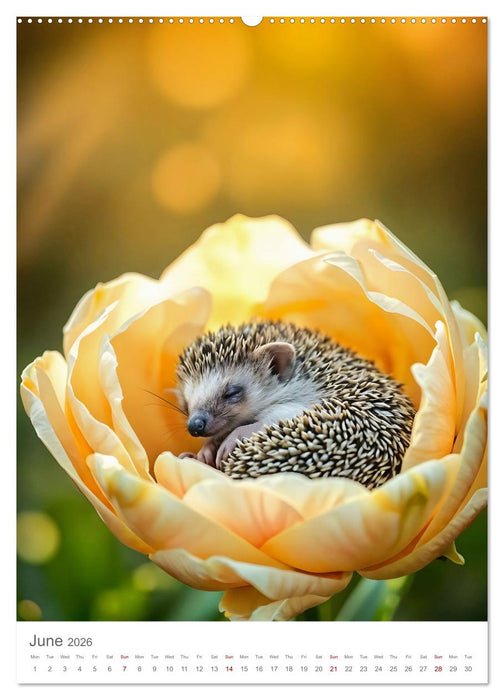 Forest babies asleep in flowers (CALVENDO Monthly Calendar 2026)