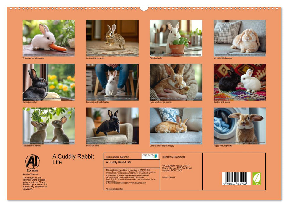 A Cuddly Rabbit Life (CALVENDO Premium-Calendar 2026)