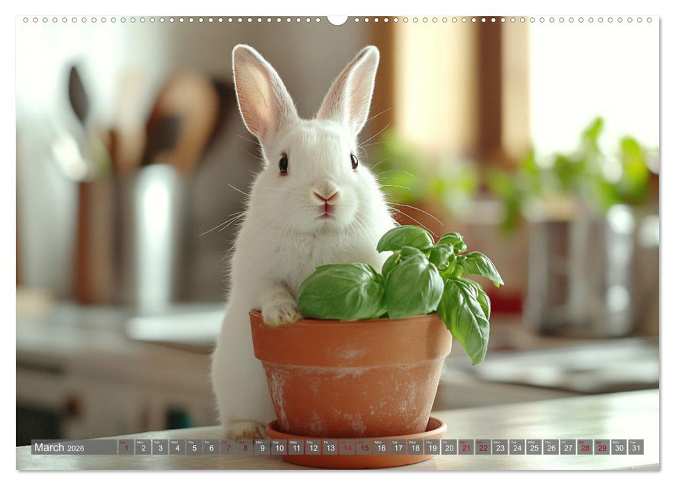 A Cuddly Rabbit Life (CALVENDO Premium-Calendar 2026)