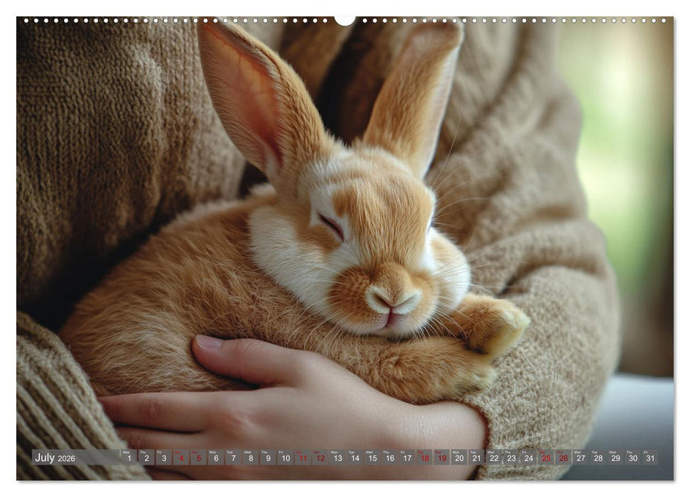 A Cuddly Rabbit Life (CALVENDO Premium-Calendar 2026)