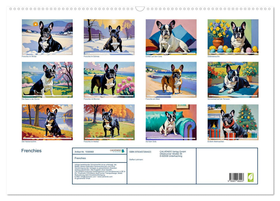 Frenchies (CALVENDO Wandkalender 2026)