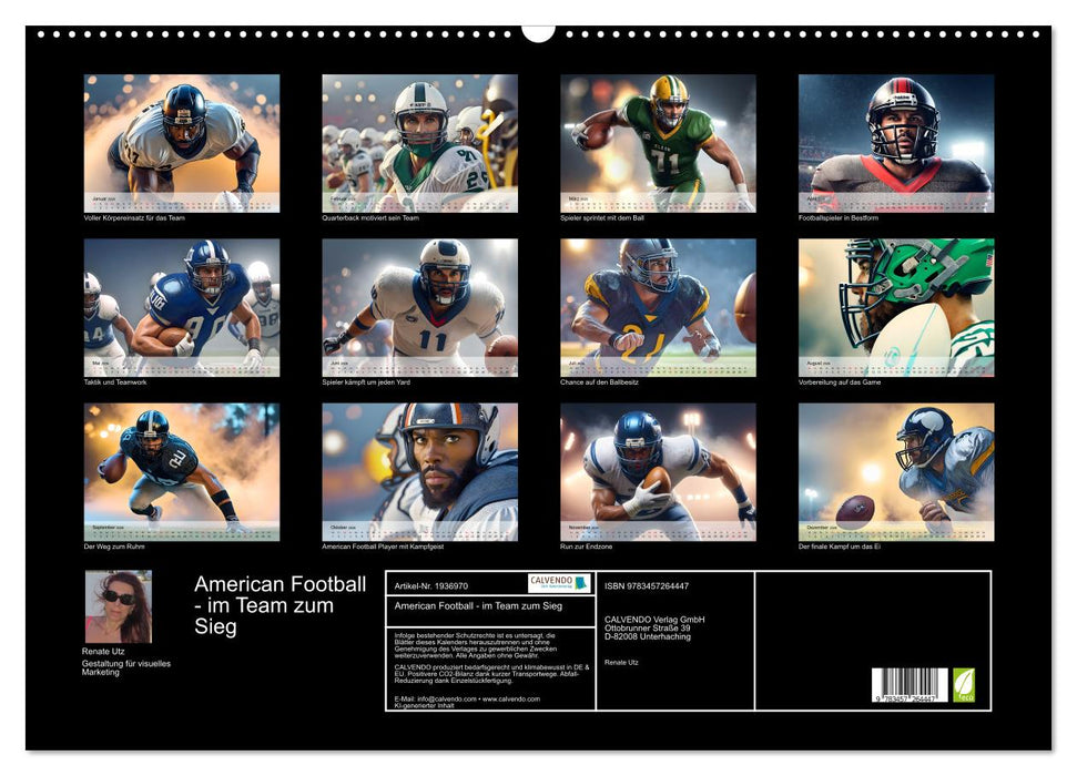 American Football - im Team zum Sieg (CALVENDO Wandkalender 2026)